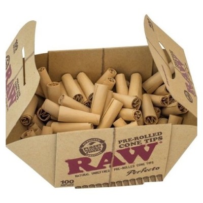 Raw Prerolled Cone Tips Perfecto 100 τμχ.